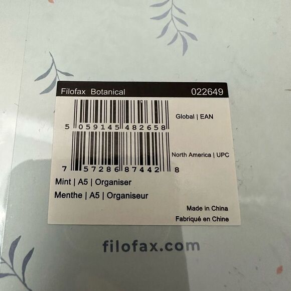 Filofax Botanical A5 Organiser Leather Planner Dated 2022‎ Centennial Collection - Picture 4 of 11